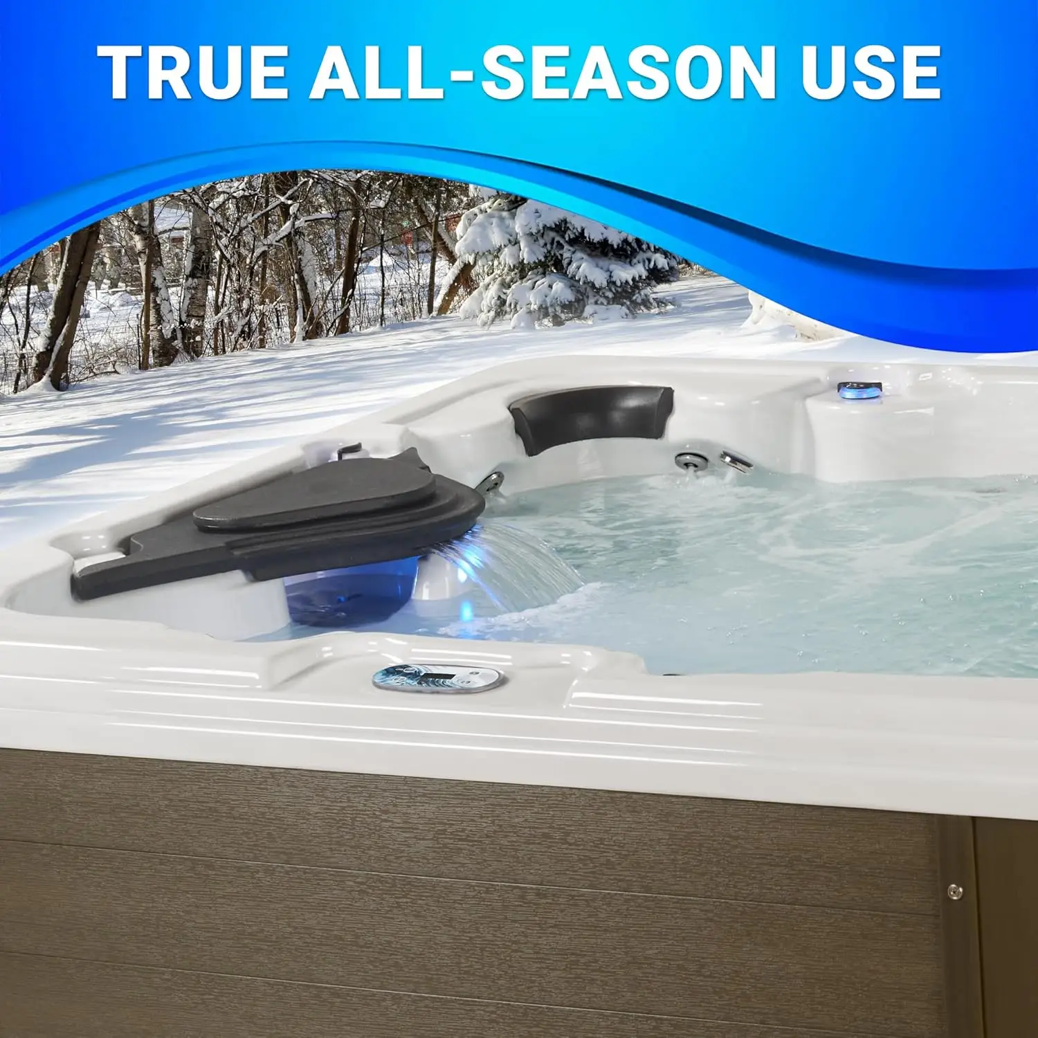 Select Series, Outdoor Hot Tub, Fits 6 Adults, 100 Jets, Lounger Seating, Massage Features, Led Waterfall, Cover Included, Made