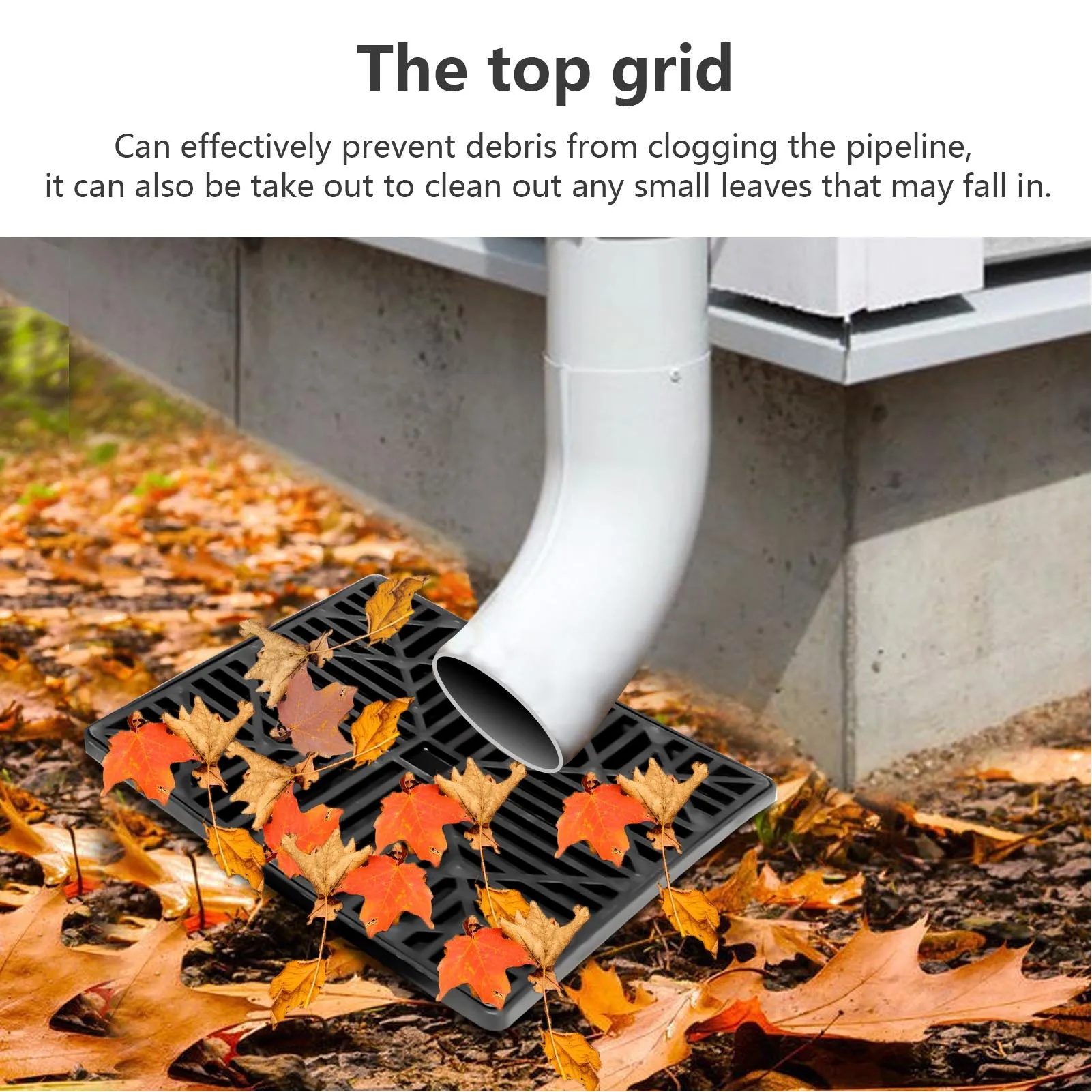 Black Gutter Downspout Extensions Catch Basin Low Profile Downspouts Extender Catch Basins Downspout Extension