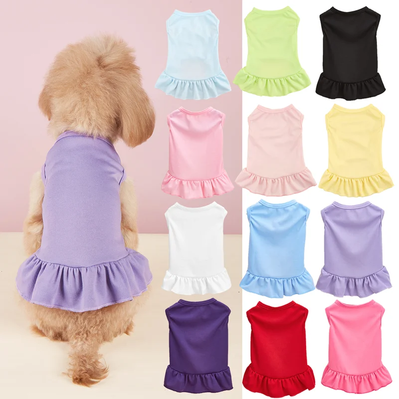 Одежда для домашних животных, теплая одежда для кошек, котят, шерстяная Милая юбка с лотосом и листьями для собак