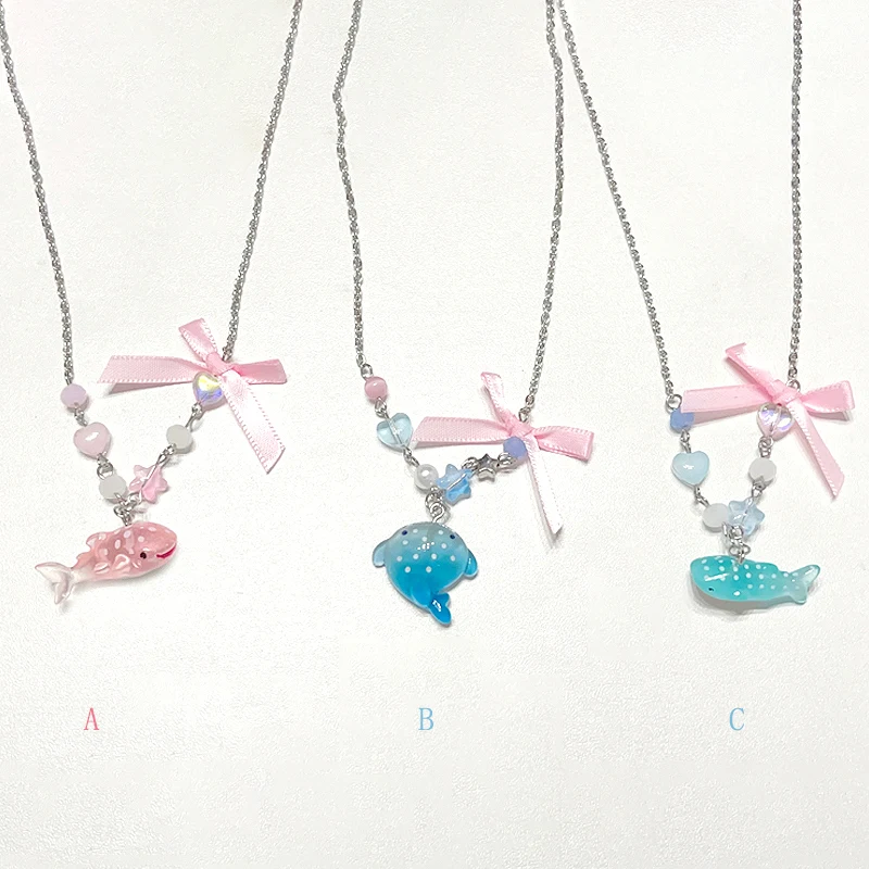 القرش القوس قلادة Y2K مجوهرات هدية 1PCS