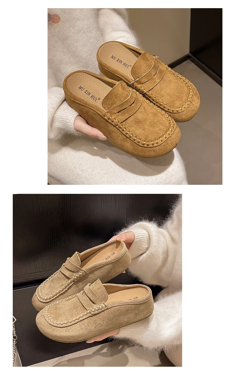 Sandalias Birkent para Mujer, Primavera 2026, Tacón Grueso, Casuales, de Media Planta, Fáciles de Poner, Tipo Mule, Cómodas