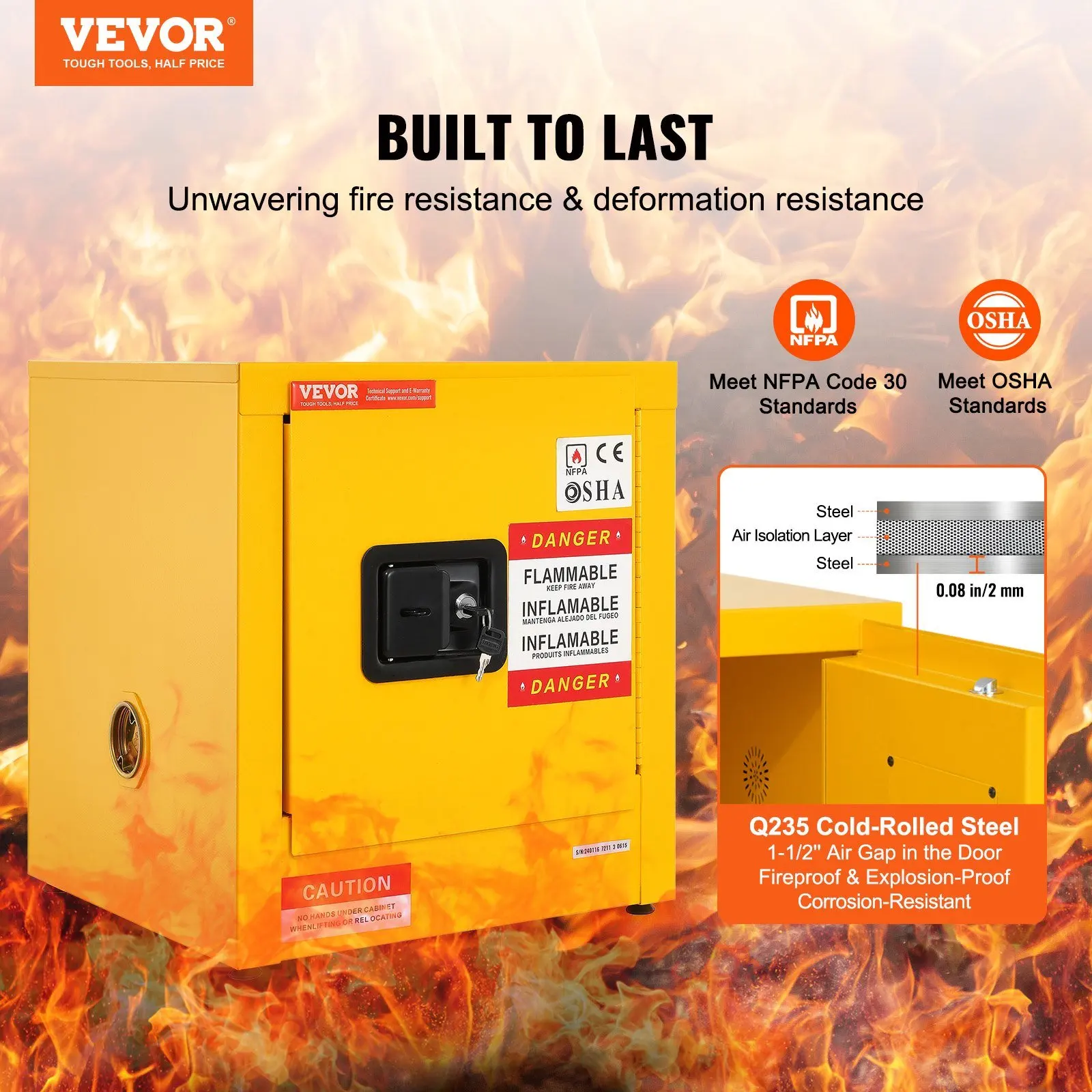 VEVOR Flammable Cabinet 16.9