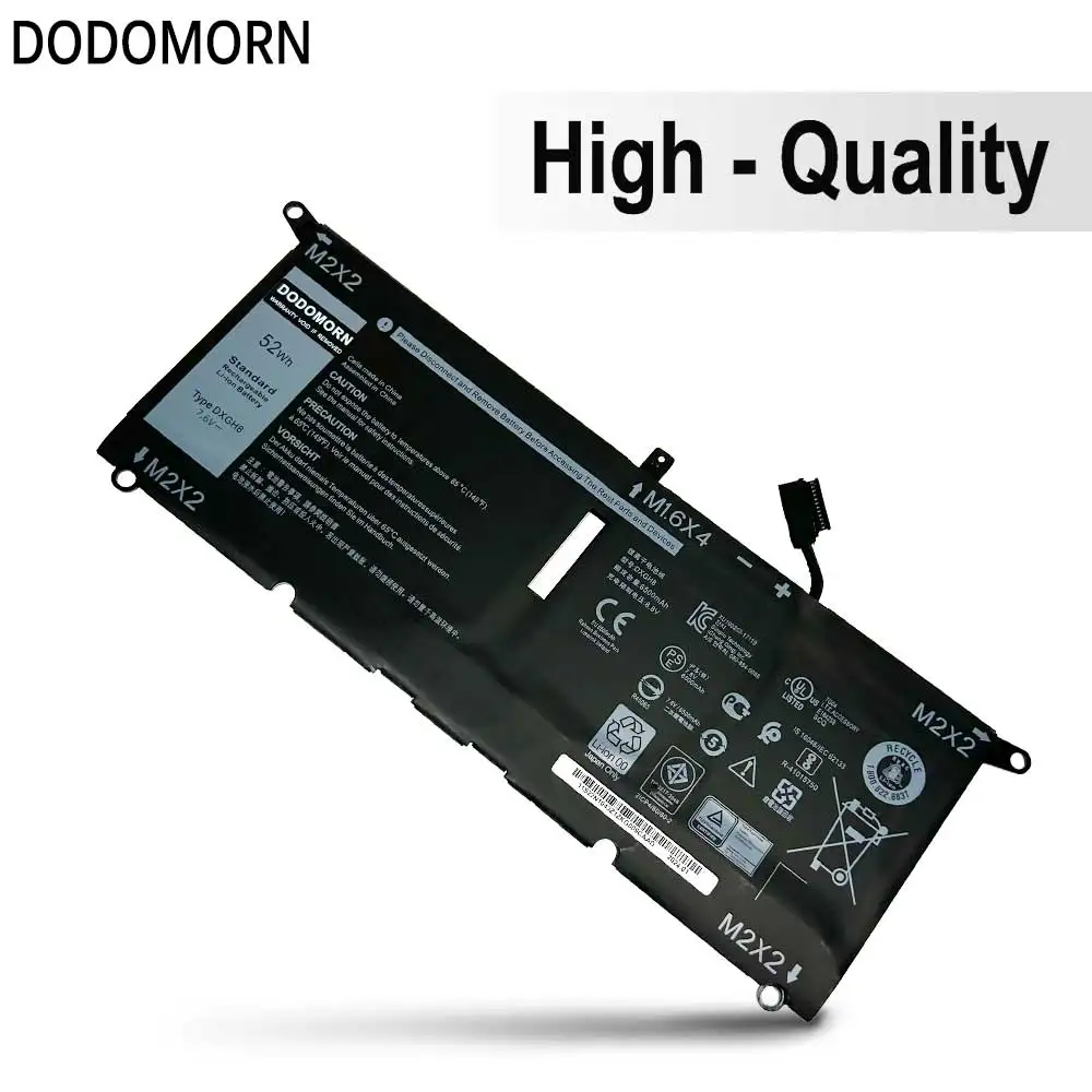 Imagem -03 - Bateria do Portátil Dell Inspiron 7390 G8vcf H754v 0h754v 7.6v 52wh Dxgh8 Dell Xps 13 9370 9380 7490 Dodomorn2-in1