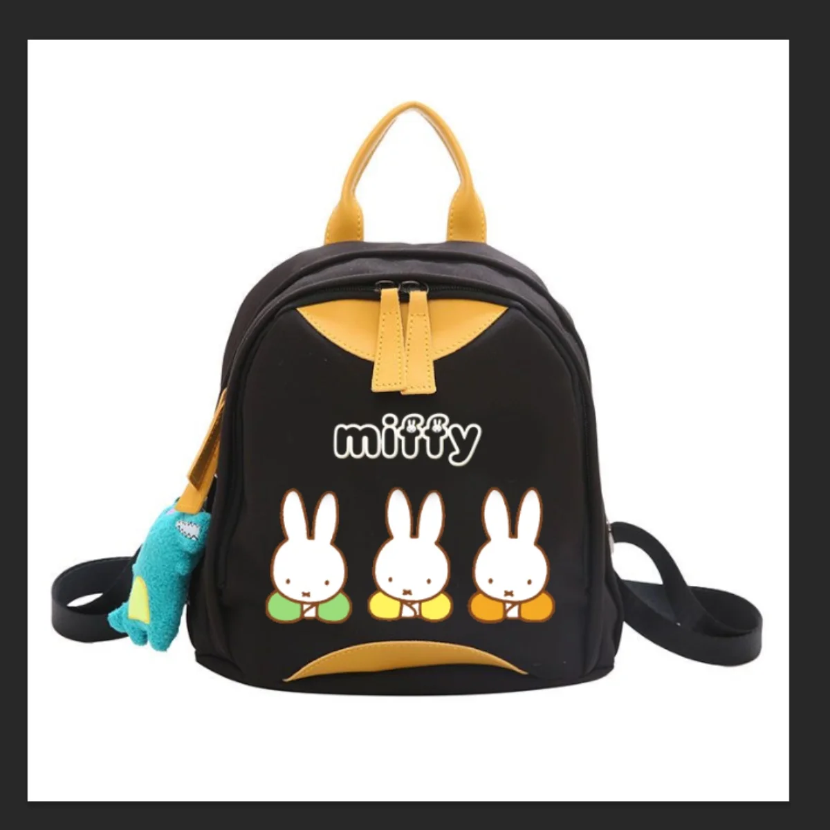 

Miffy backpack student kawaii Dopamine color large capacity shoulder bag Korean girls cartoon versatile creative handbag pendant