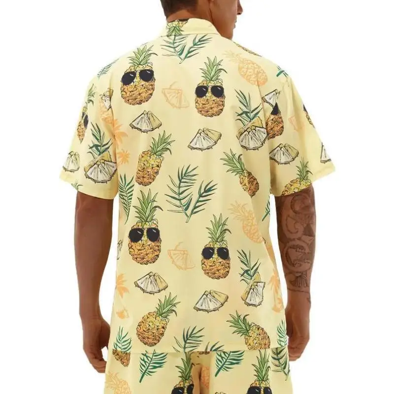 

Гавайские повседневные брюки на пуговицах ort Sve из искусственной кожи с принтом на талии для мужчин и женщин, внутренняя одежда Thiened Fce