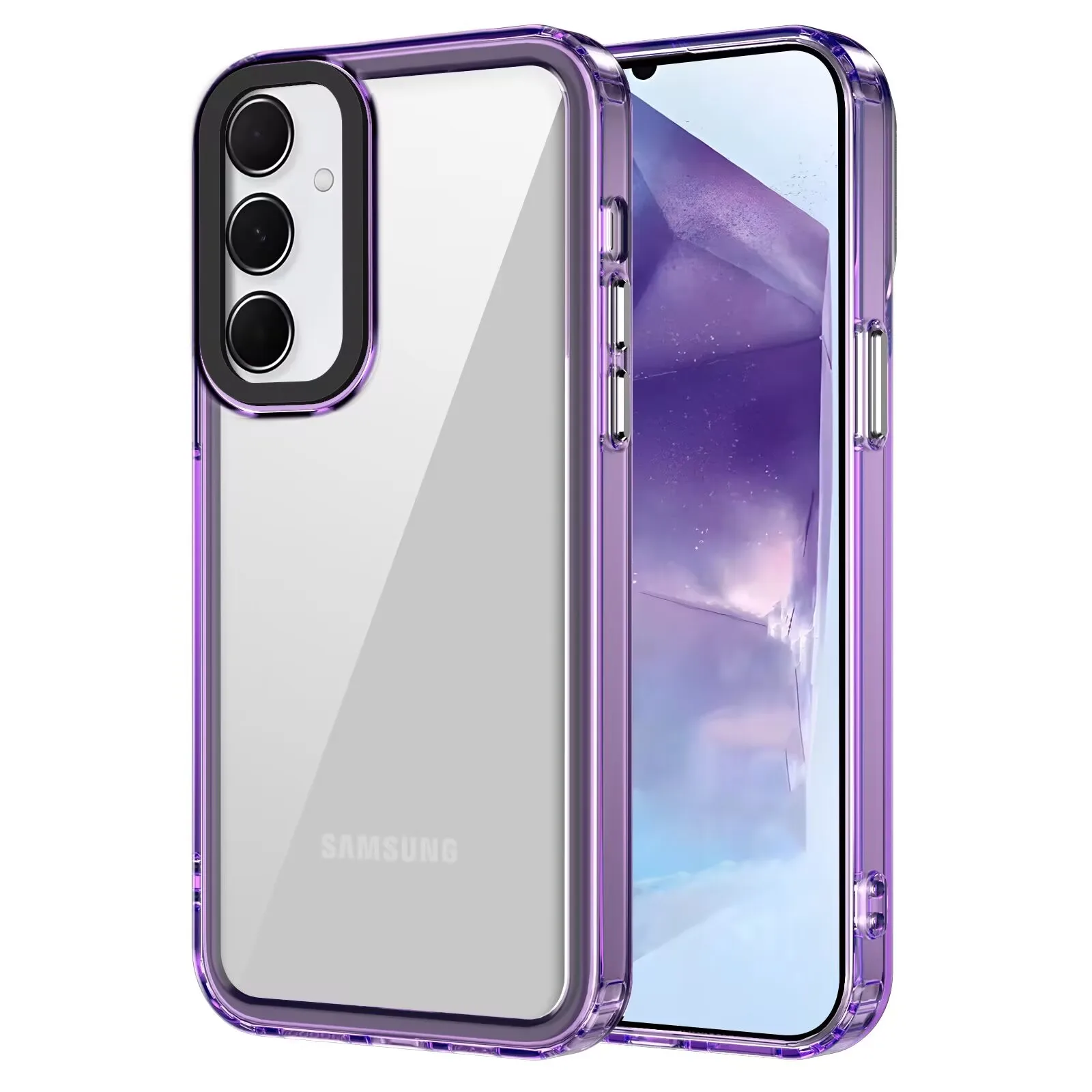 غطاء حماية فاخر أصلي شفاف مضاد للصدمات لهاتف سامسونج جالاكسي A55 A54 A53 A36 A35 A34 A26 A25 A16 A15 A14 5G #1