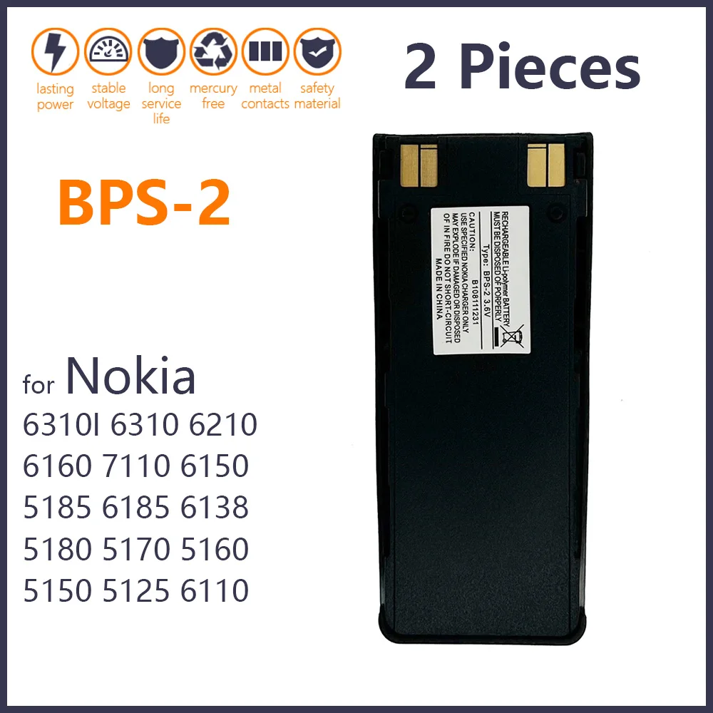 

100% Genuine 2000mAh BPS-2N For Nokia 6185 6138 6110 6310I 6310 6210 5180 5170 5160 5150 5125 6160 7110 6150 5185 5165 5110