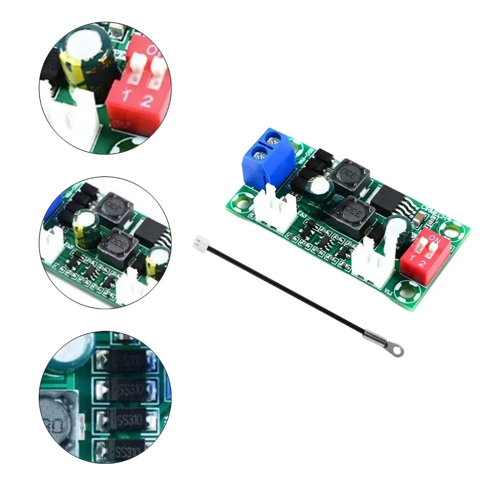 Electronic DC 5V/12V/24V Fan Speed Controller Module 4-Speed Adjustment 10K Probe Automatic Temperature Control Board Parts