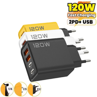 Quick Charge 3.0 Fast Charger Total 120W 4 Port USB Type C PD Mobile Phone Wall Adapter for iPhone Samsung Xiaomi USB C Charger