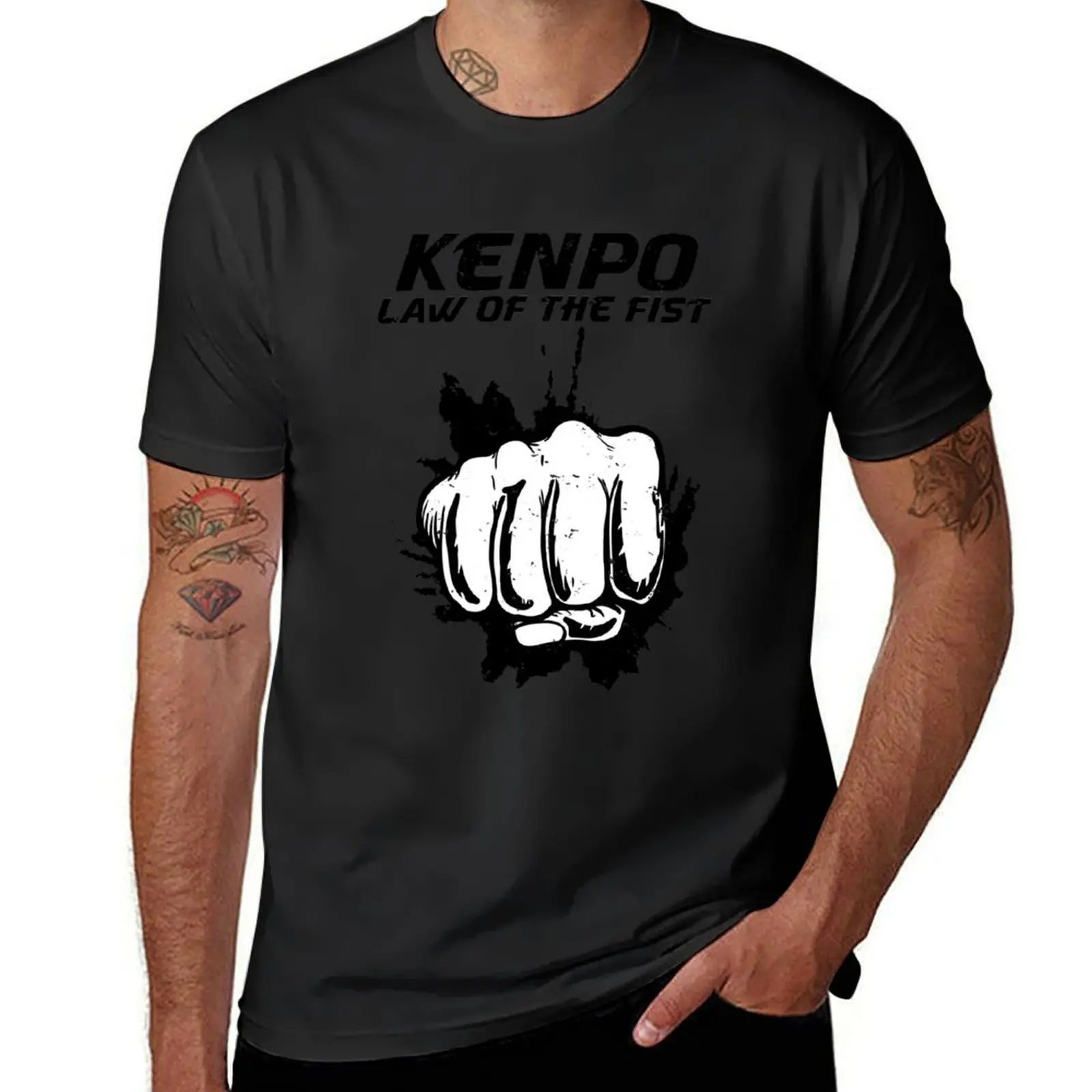 

Kenpo Fist Law of the Fist Martial Arts T-Shirt quick-drying anime stuff workout shirts for men