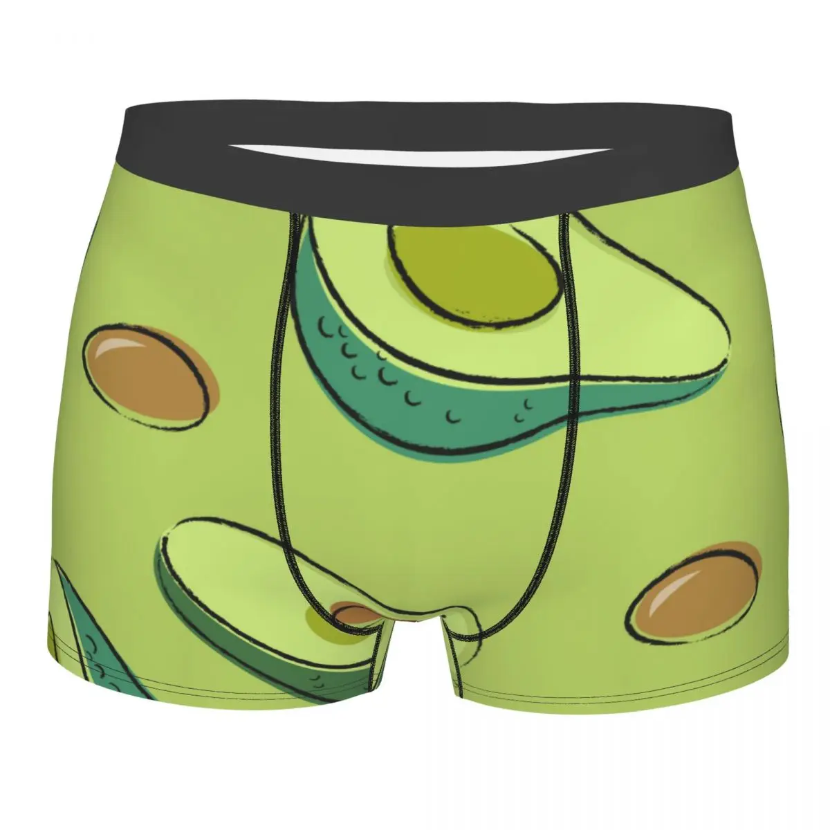 Mens Boxer Sexy Underwear Soft Long boxershorts Avocado With Bone Underpants Male Panties