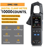 FNIRSI DMC-100 DC AC Current Clamp Meter 10000 Counts 600A Amperimetric USB Charger Clamp Tester NCV Electrician Tools