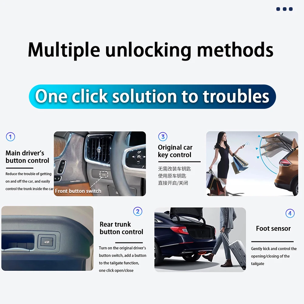 نظام الباب الخلفي الذي يعمل بالطاقة الذكية لـ SsangYong Actyon KGM Torres 2022-2025 طقم التحكم في رفع صندوق السيارة الكهربائي الذكي الأوتوماتيكي #2