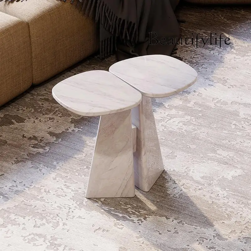

X Italian Designer Marble Coffee Table, Minimalist Luxury Bedside Table & End Table, Modern Solid Stone Furniture, Customizable