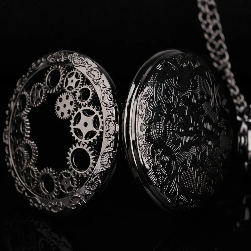 الرجعية شخصية الجوف والعتاد ساعة جيب كوارتز الأرقام العربية الرومانية قلادة قلادة الرجال النساء طالب الهدايا