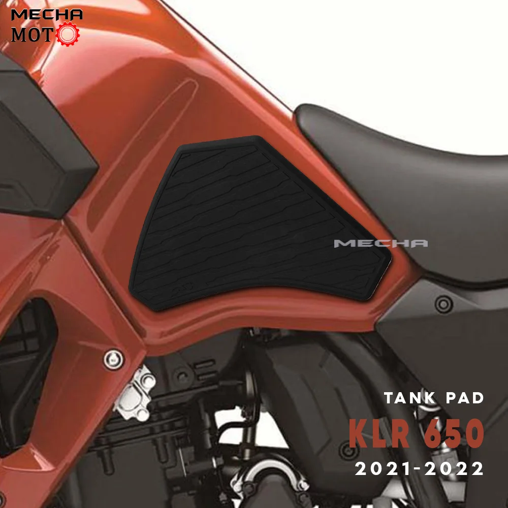 

For Kawasaki KLR 650 KLR650 2021 2022 Side Fuel Tank pad Tank Pads Protector Stickers Decal Gas Knee Grip Traction Pad Tankpad