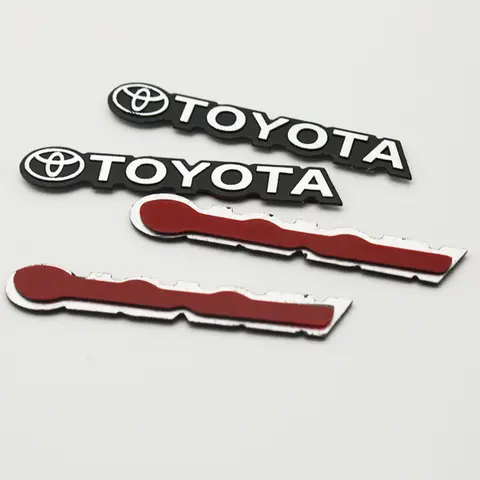 4PC 3D Aluminum Car Sticker Car Audio Speaker Emblem Stickers For Toyota Corolla Yaris Rav4 Avensis Auris C-hr Prius Accessories 10 best sales car accessories toyota - №8