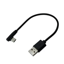 0.2M USB Type-C Cable Right Angle 90° Elbow USB A To C Fast Charging Cables USB Charger Wire Cord For Samsung 22AWG