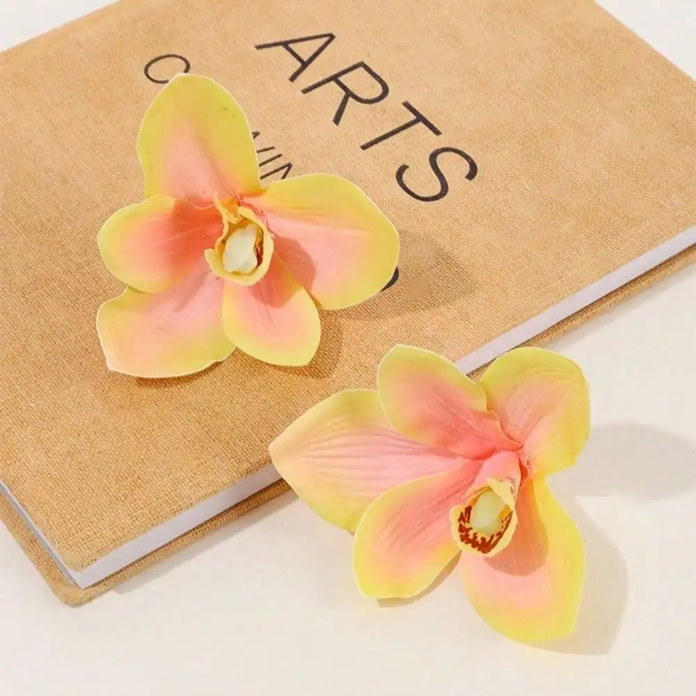 1Pc Small Fresh Orchid Hairpin Temperament Disc Hair Head Flower Three-Dimensional Flower Side Clip Photo Photo Side Clip Duck Bill Clip - Detail 1
