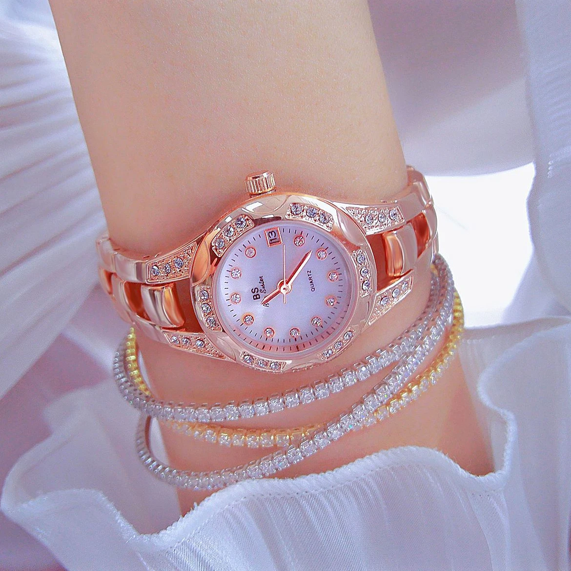 Ladies Watch Fashion Quartz Wristwatches Small Size Clock Waterproof Silver Stainless Steel Luxury Watch For Women