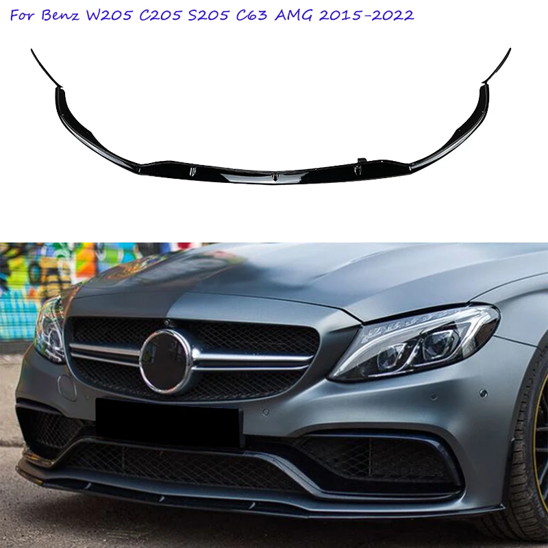 

Car Front Bumper Lip Diffuser Spoiler Splitters Body Kit Cover For Mercedes Benz C Class W205 C205 S205 C63 AMG 2015 ~ 2022