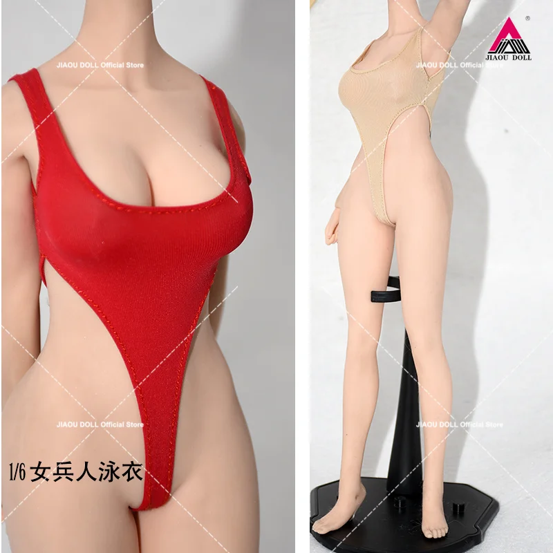 Customized SW01 1/6 High Cross Ice Silk Swimsuit Swimwear Clothes Fit 12'' TBL Normal Fat Female Soldier Action Figure Body Doll