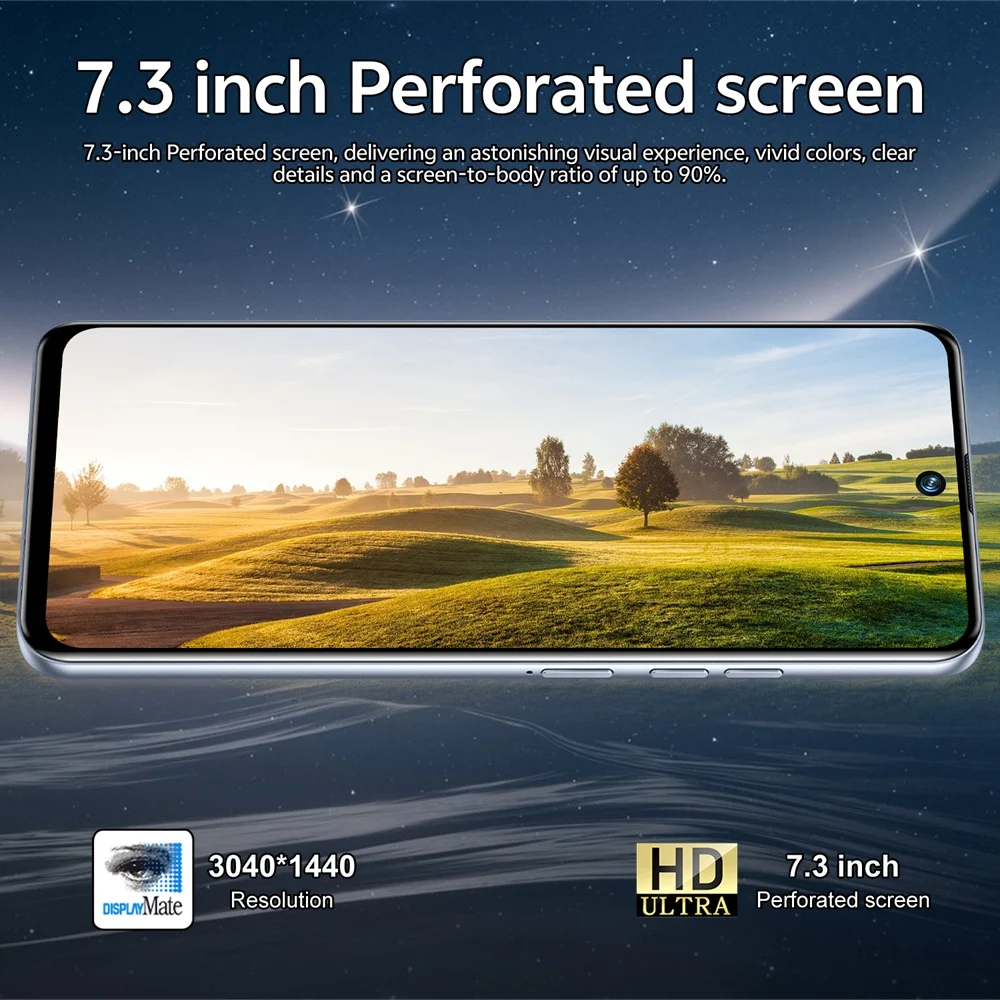 K-Touch C26 Ultra Mobile Phones Smartphone Android 7.3 Inch Cell Phone 22GB 2TB 8000mAh Octa Core Face Unlock 5G Dual SIM 16+48MP Camera Cellphones