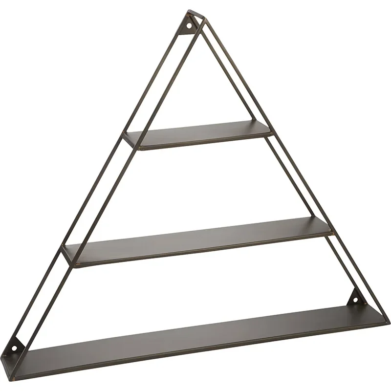 

Iron wall storage rack, living room triangular creative wall decoration rack, restaurant coffee shop display rack