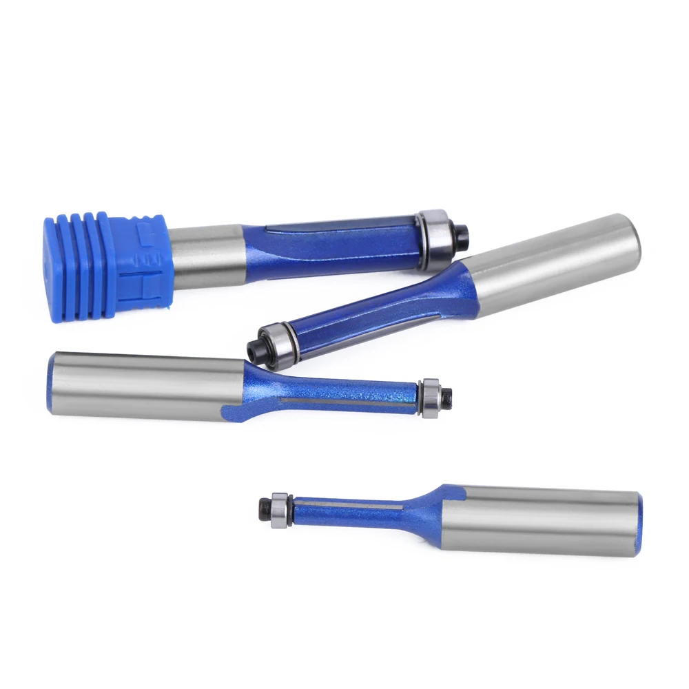 LAVIE 1 Stück Lagergeführter Trimmerfräser, 1/2" & 12mm Schaft Hartmetall-Flushtrimmer für CNC-Holzbearbeitung H120160620BL – Detail 12