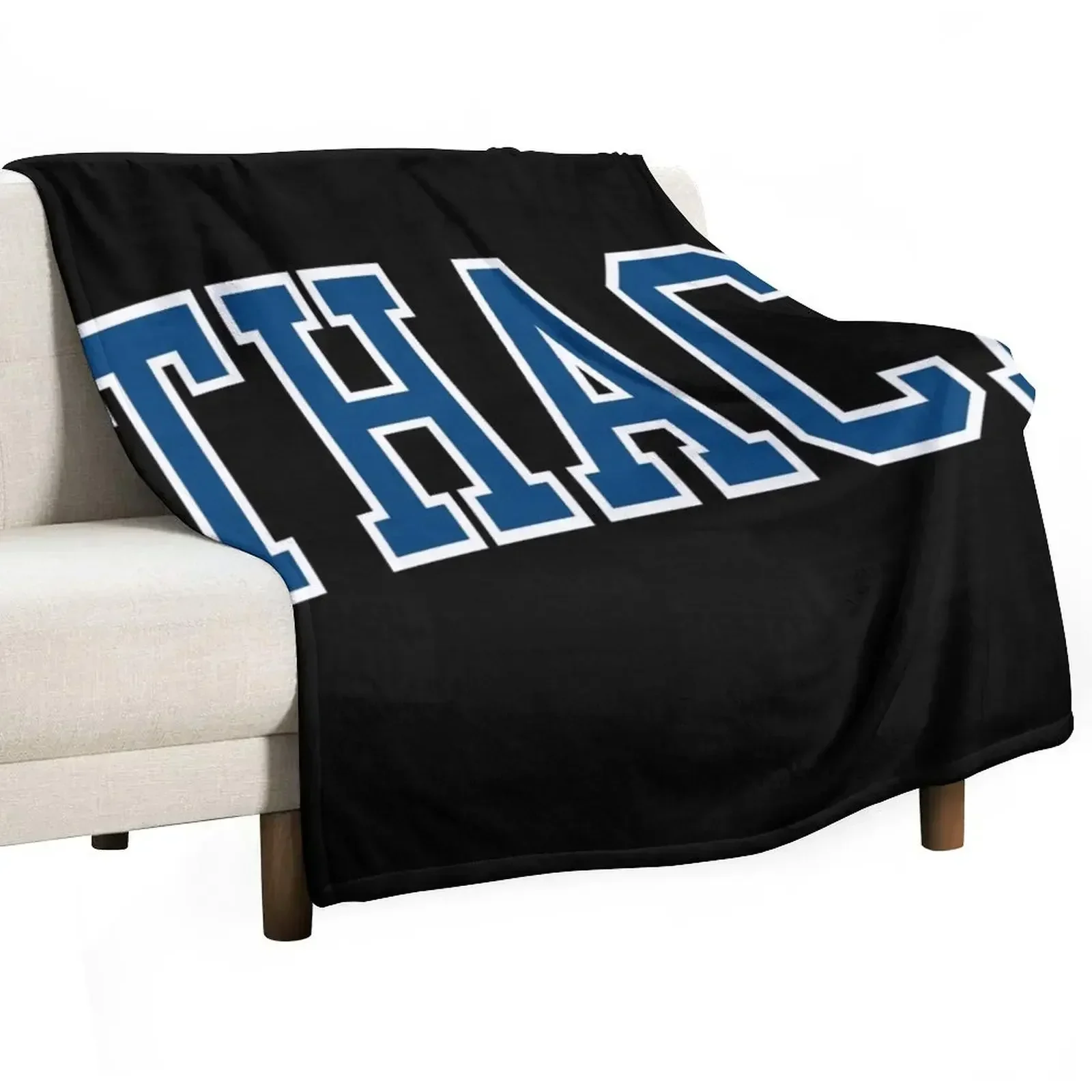 ithaca - college font curved Throw Blanket Tourist Bed linens cosplay anime Soft Blankets