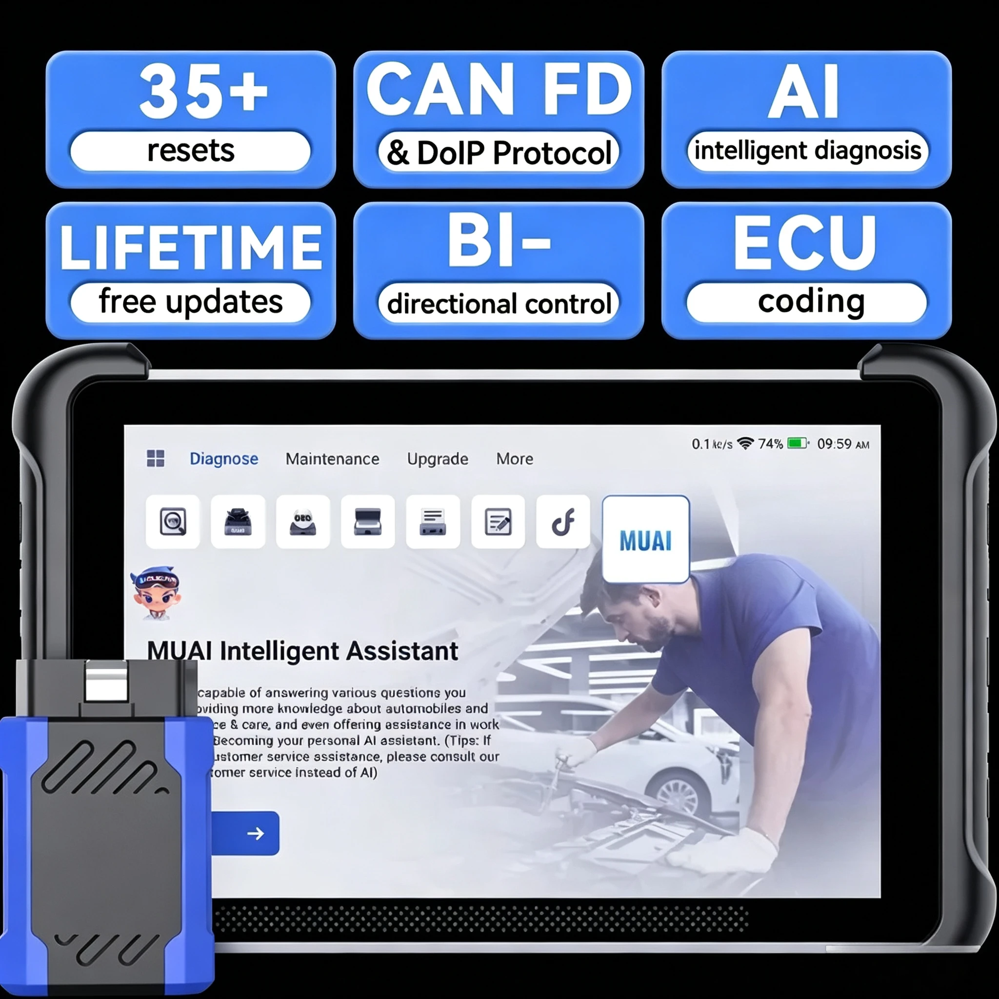 892BT 35 Resets Lifetime Free Update Professional CANFD DOIP AI Intelligent Diagnostic Tools Full System OBD2 Car