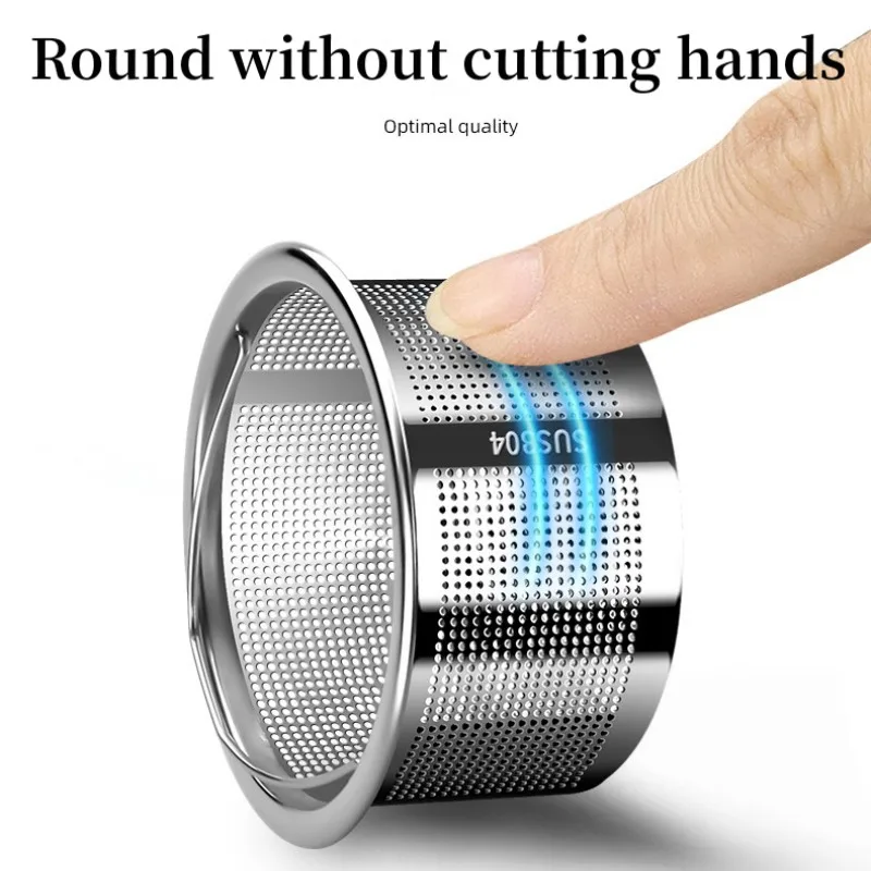 Stainless Steel Kitchen Sink Strainer Plug 99%  Sink Drain Cover Filter Basket With Handle Waste Filter Mesh Kitchen Accessories