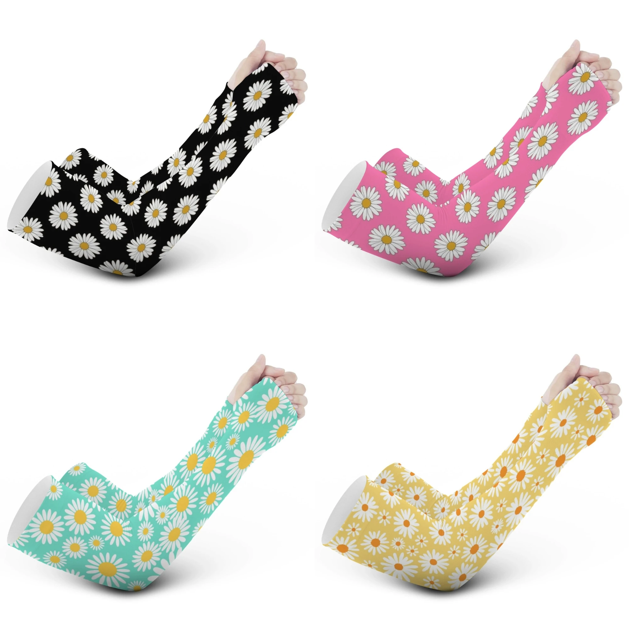 

Spring and summer outdoor sun protection breathable cool ice sleeves Harajuku fashion daisy sleeves gardening sleeves unisex