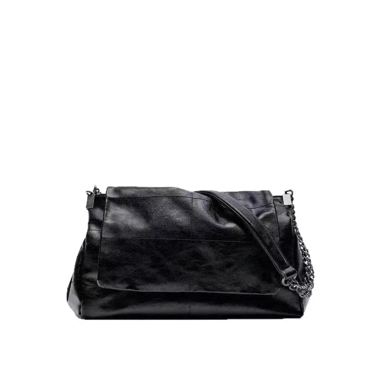 2025 SS Jet Black Tote Bag, Avant-Garde Convertible Shoulder & Crossbody Purse for Women, Trend-Forward Day to Night Carryall