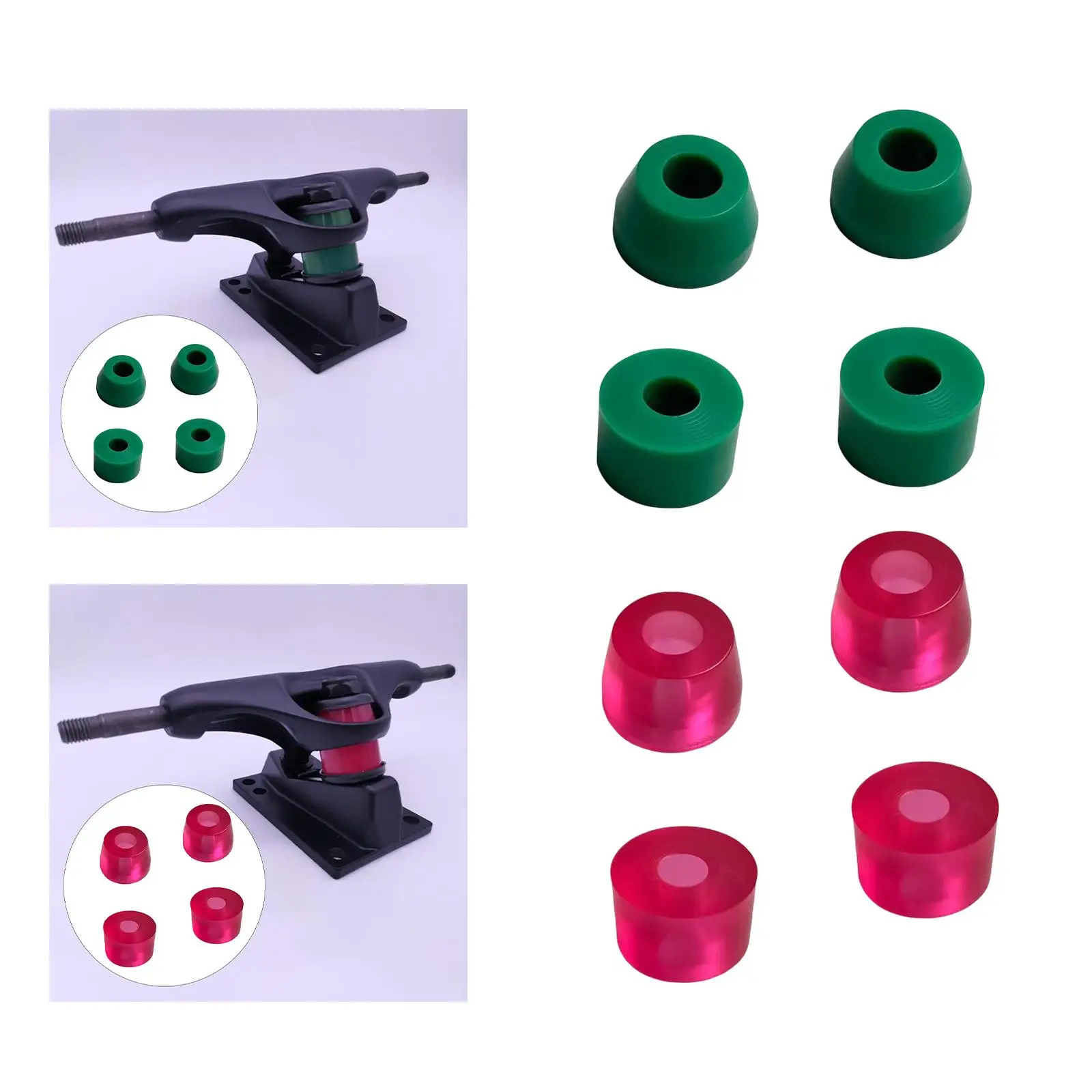 Skateboard Longboard Truck Bushings High Elastic Conical Top and Cylindrical