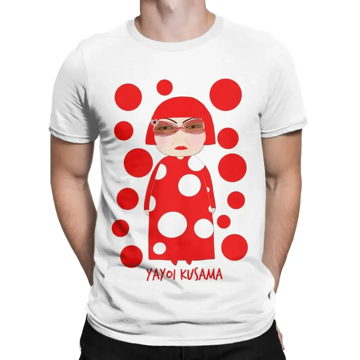 Men's Yayoi Kusama T Shirt Cotton Clothing Unique Short Sleeve Crew Neck Tees New Arrival T-Shirt