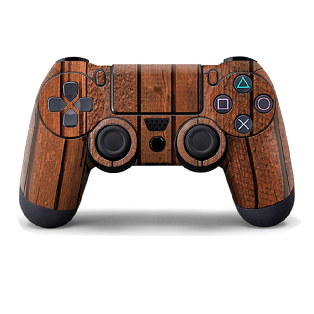 2pcs/lot Skin Sticker For PS4 Controller Gameing sticker Anti-slip Decoratio wood Protective Stickers Decal skin wood design