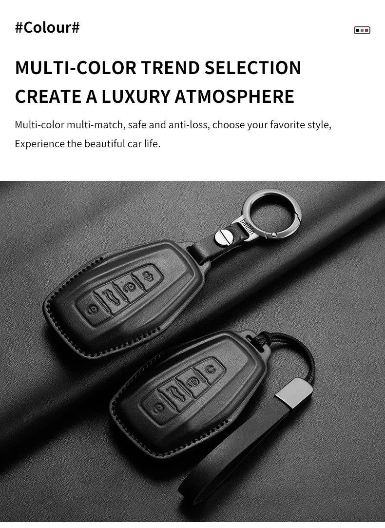 Leder Auto Remote Key Case Abdeckung für Geely Emgrand x7 Ex7 Coolray Auto Key Shell Schlüssel anhänger Schutz Schlüssel bund Zubehör – Detail 10
