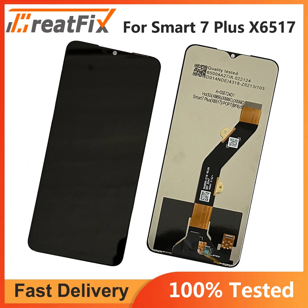 

Для Infinix Smart 7 Plus LCD X6517 LCD дисплей кодирующий преобразователь сенсорного экрана в сборе 100% протестированный ЖК-дисплей для Infinix Smart 7 Plus LCD