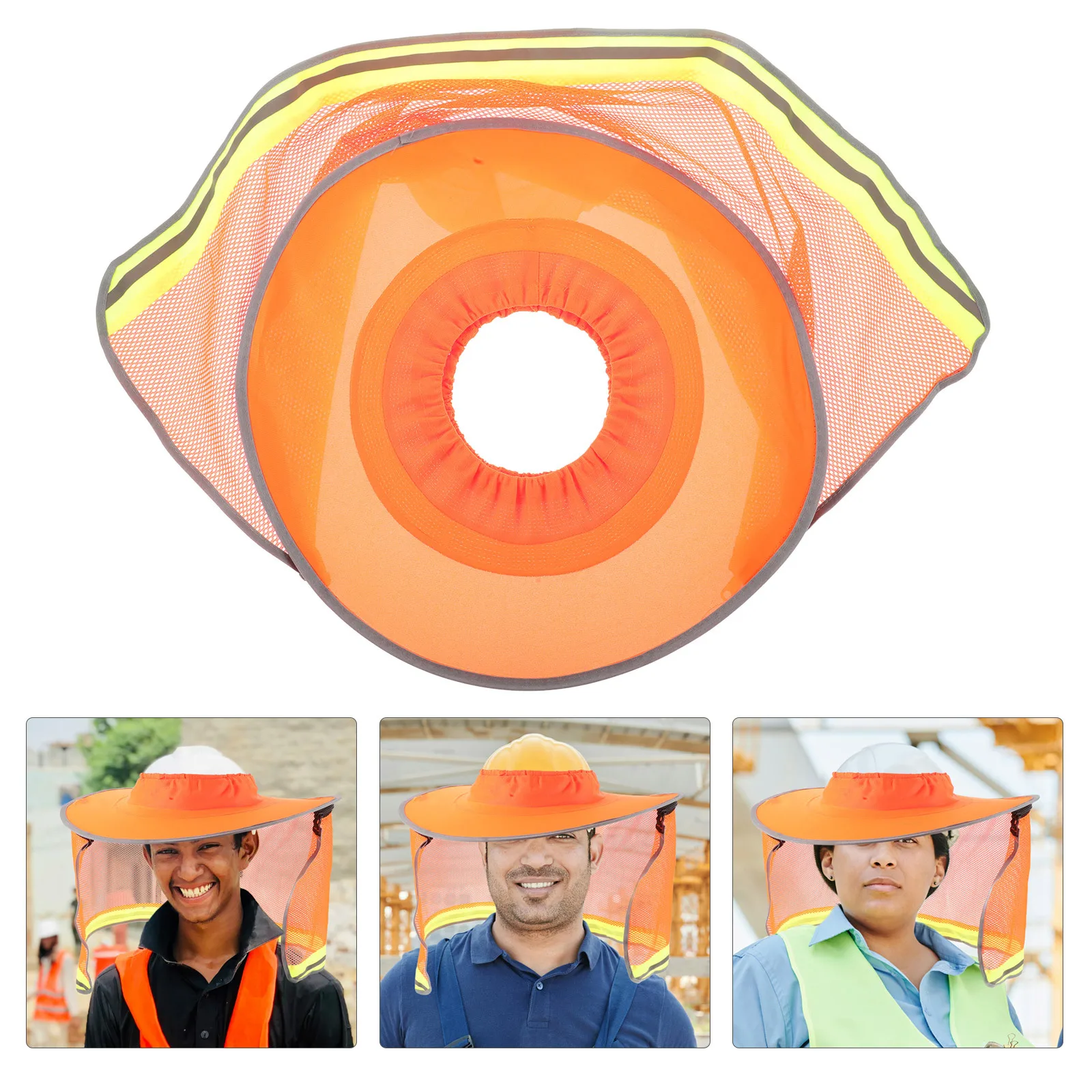 

Hard Hat Sunshade Bright Color Wide Brim Neck Cover Safety Visor Construction Outdoor Uv Protection Hard Hat Sun Visor