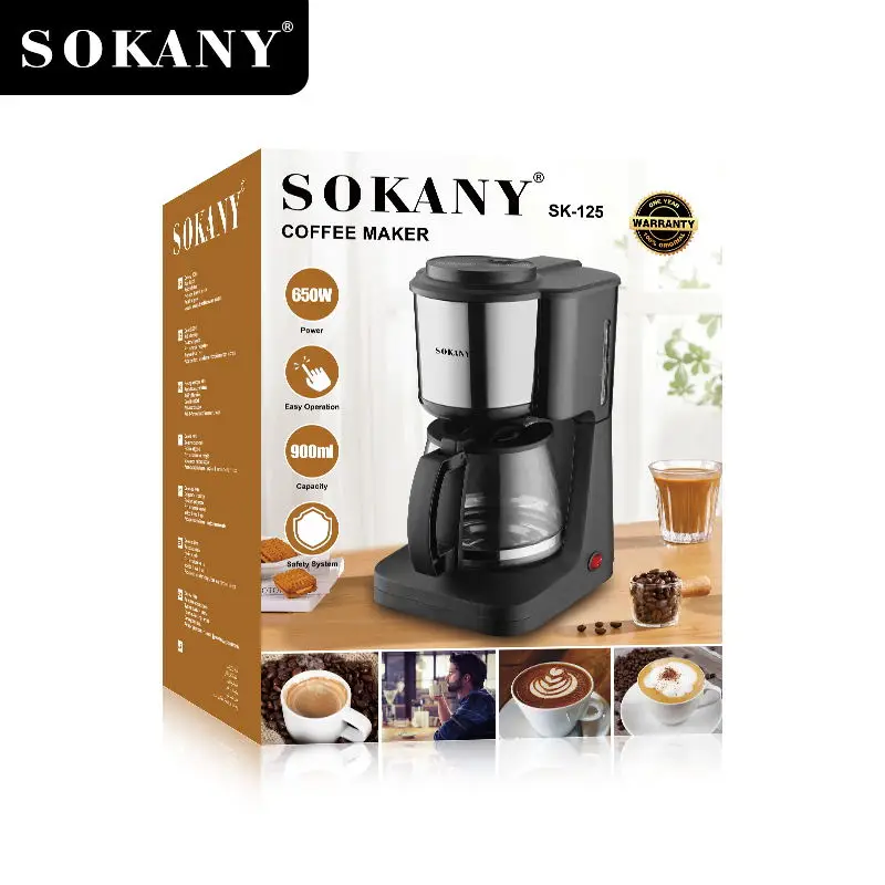 Sokany Plug-in 900ml Fully Automatic Espresso Machine With 650W High Power, Convenient,Fast Insulation Function, Easy To Clean