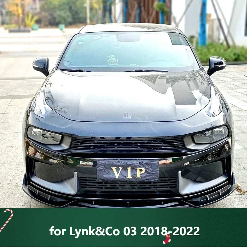 

New! Front Bumper Spoiler for Lynk&Co 03 2018-2022 Front Skirts Carbon Paint Car Body Kit Splitter Accessories