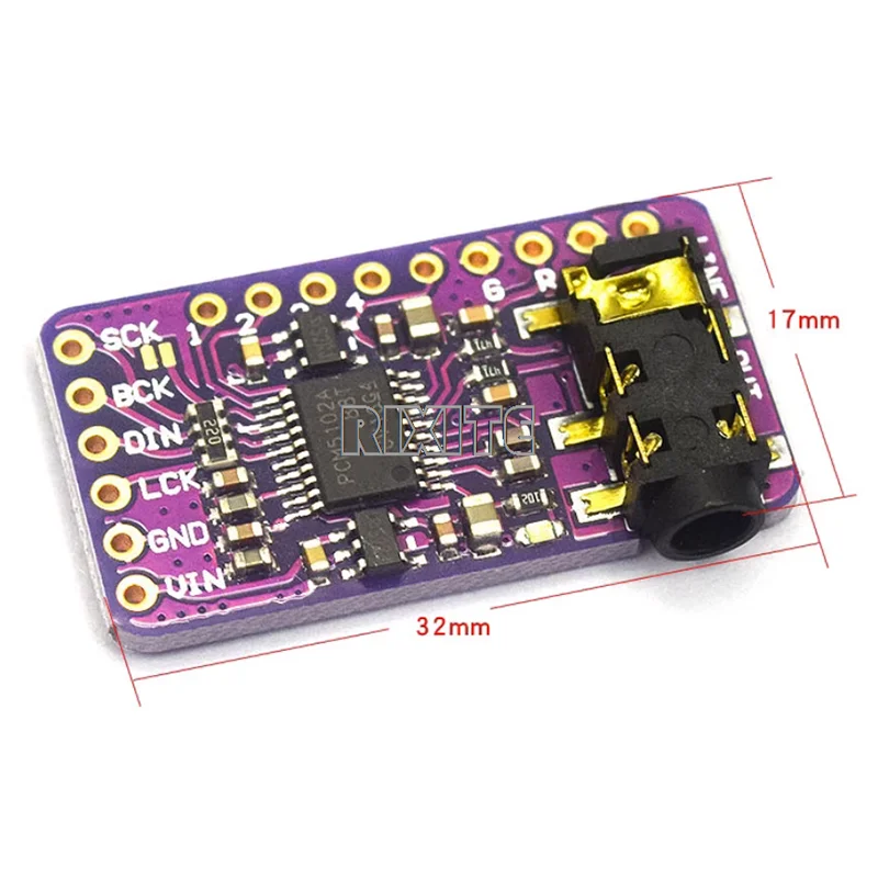 PCM5102A DAC Decoder GY-PCM5102 Interface I2S Player Module For Raspberry Pi PHAT Format Board Digital PCM5102 Audio Board