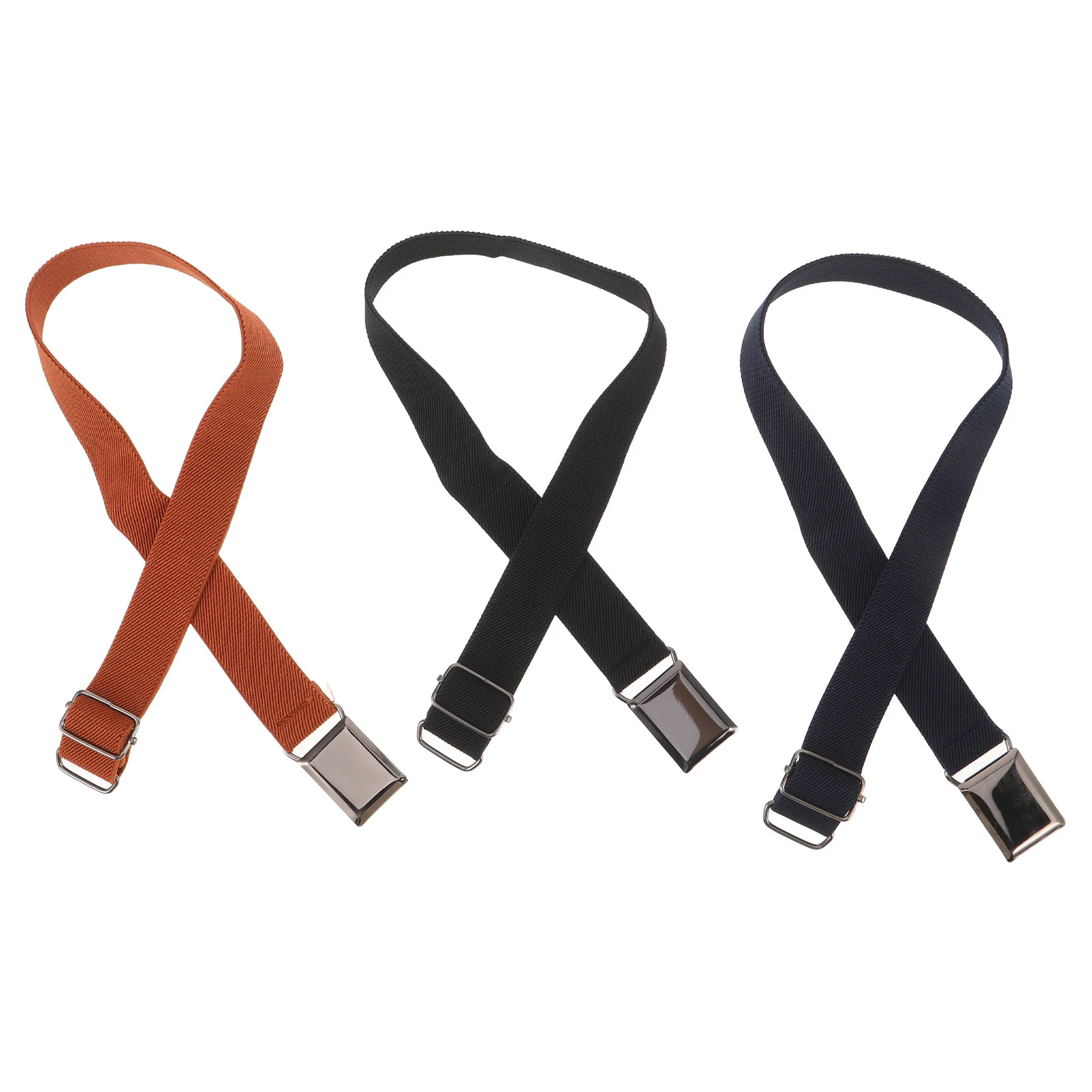 

3Pcs Children Elastic Belt Adjustable for Kids Boys Girls Black Navy Camel Soft Stretch Waistband for School Uniforms Jeans
