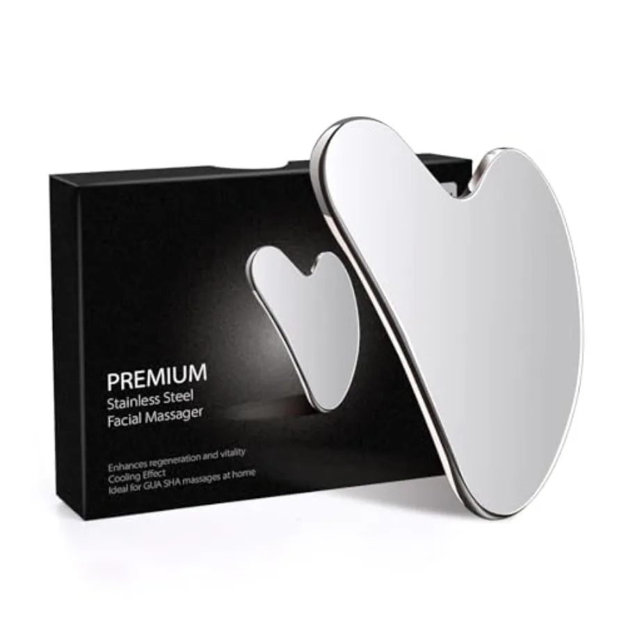 สแตนเลส Gua Sha Facial เครื่องมือ Guasha สําหรับใบหน้าโลหะ Gua Sha กระชับผิวนวด Guasha เครื่องมือความงามสําหรับ Body Eyes คอ M