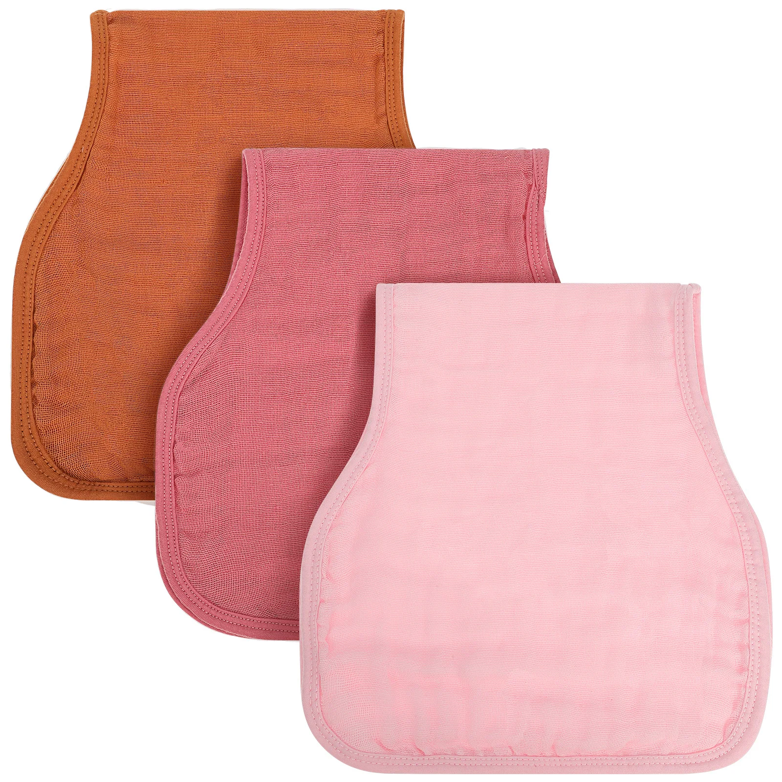 

3Pcs Burp Cloths Soft Cotton Baby Bibs Thick Absorbent Drooling Bibs Newborn Towels Multipurpose Baby Washcloths