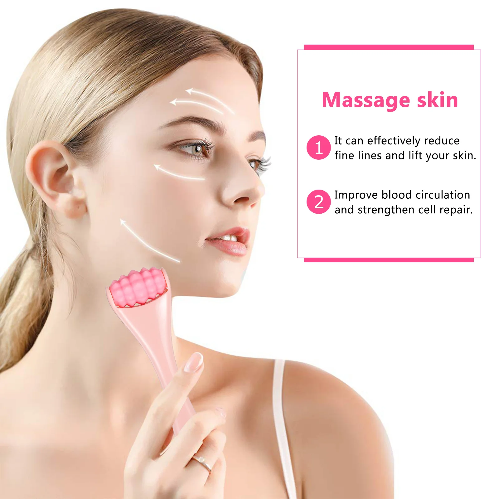 

1Pcs Eye Skin Roller Full Face Massage Tool Improve Circulation Import Device Beauty Massage Tool Eye Skin Roller