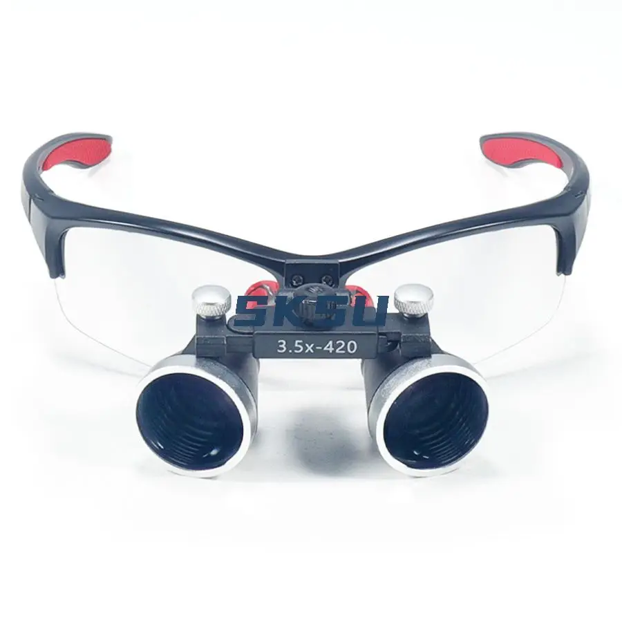 Dental Loupes Dental Magnifier Dental Lab Medical Loupes Magnification Binocular 2.5/3.5x Headlight Headlamp 3W/5W Seperately