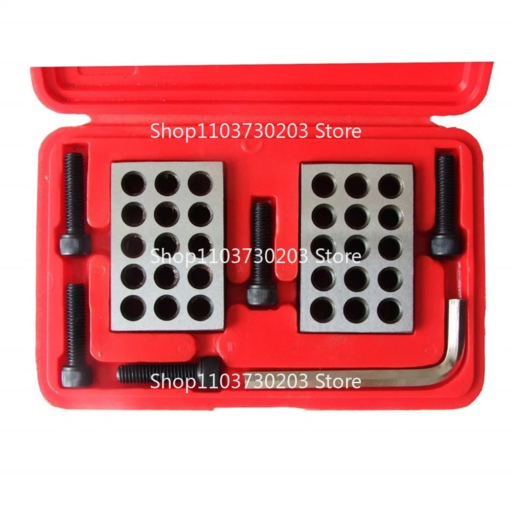 

1set New 25x50x75 Metric 23 Hole Parallel Pad 1-2-3 Milling Machine Parallel Pad Iron Vise Flat Contour Block