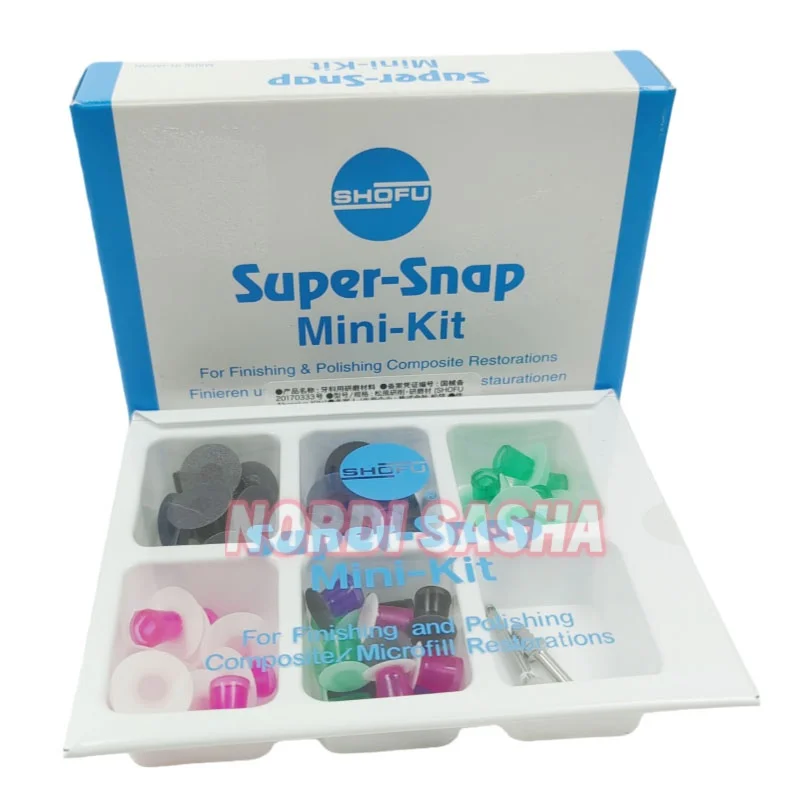 SHOFU Super snap Rainbow Technique Kit Polishing Discs Dental SHOFU Super-snap Mini Kit Polishing Polystrips &Finishing Disc